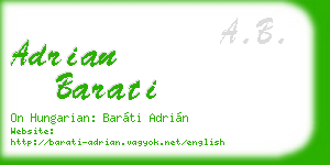 adrian barati business card